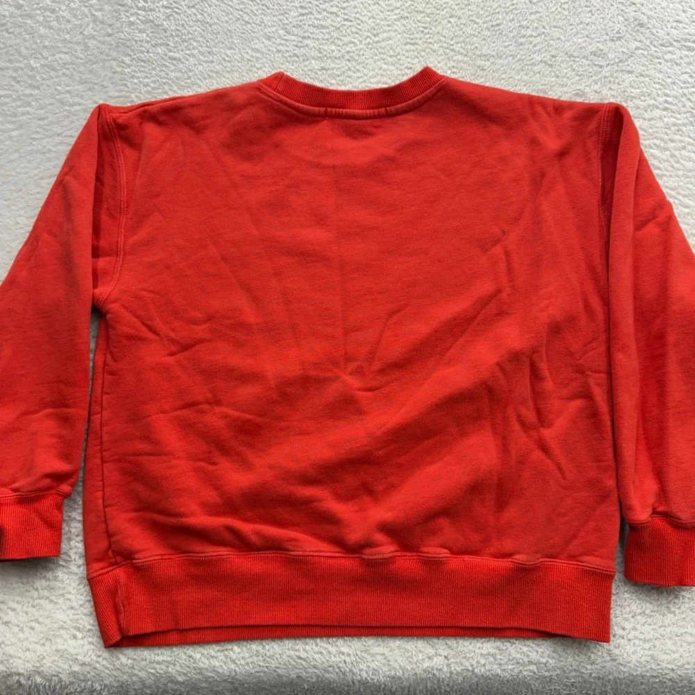 Acne Studios Dramatic Moh Red Mohair Wool Blend Face Patch Sweater Size S
